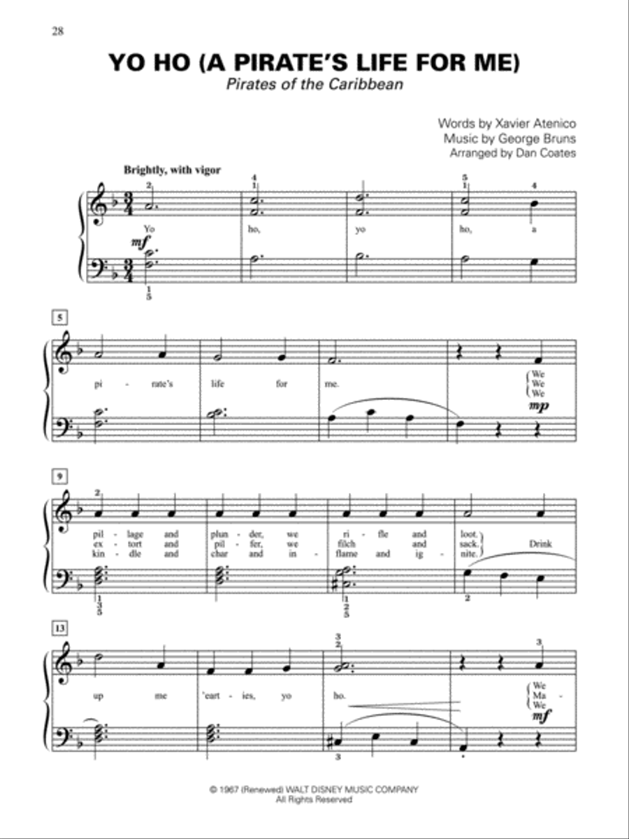 Dan Coates Popular Piano Library -- At the Movies, Book 1 Easy Piano scores gallery preview page 6