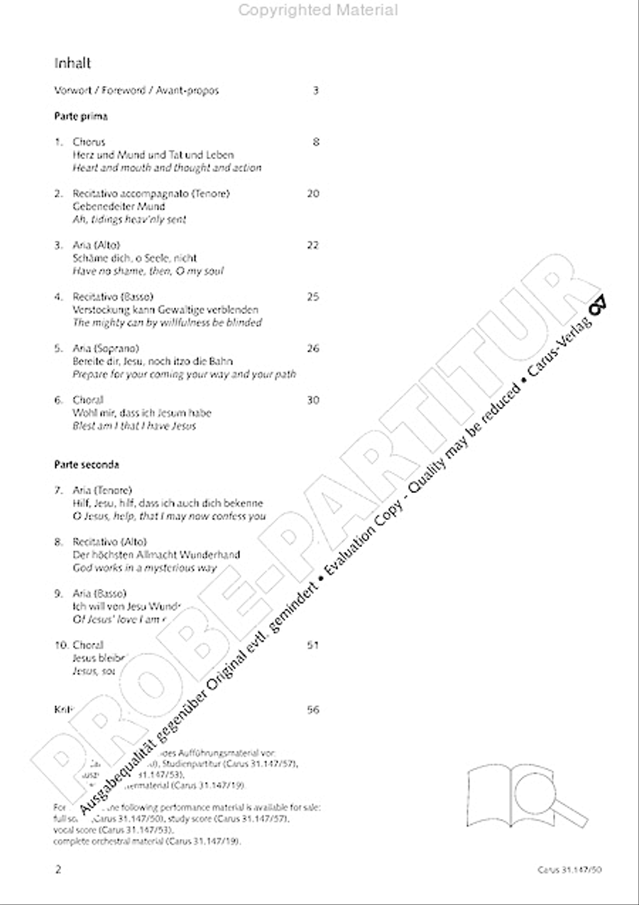 Heart and mouth and thought and action (Herz und Mund und Tat und Leben) (Herz und Mund und Tat und Leben) 4-Part scores gallery preview page 4