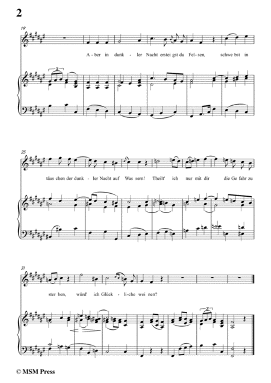 Schubert-Selma und Selmar,in F sharp Major,for Voice&Piano Voice scores gallery preview page 4
