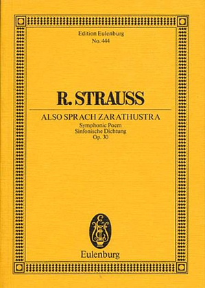 Book cover for Also sprach Zarathustra, Op. 30