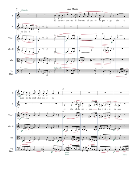 Ave Maria - Dante (Galiè) SA Score and Parts