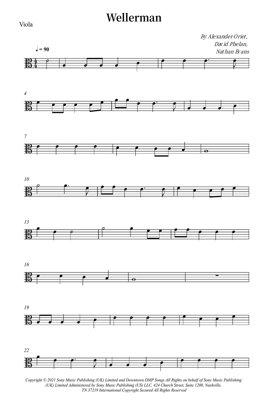 Wellerman Wellerman Viola Solo scores gallery preview page 1