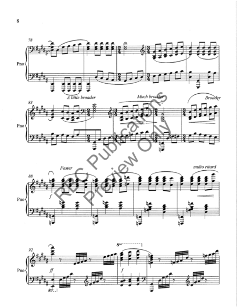 Three Preludes Piano Solo scores gallery preview page 11
