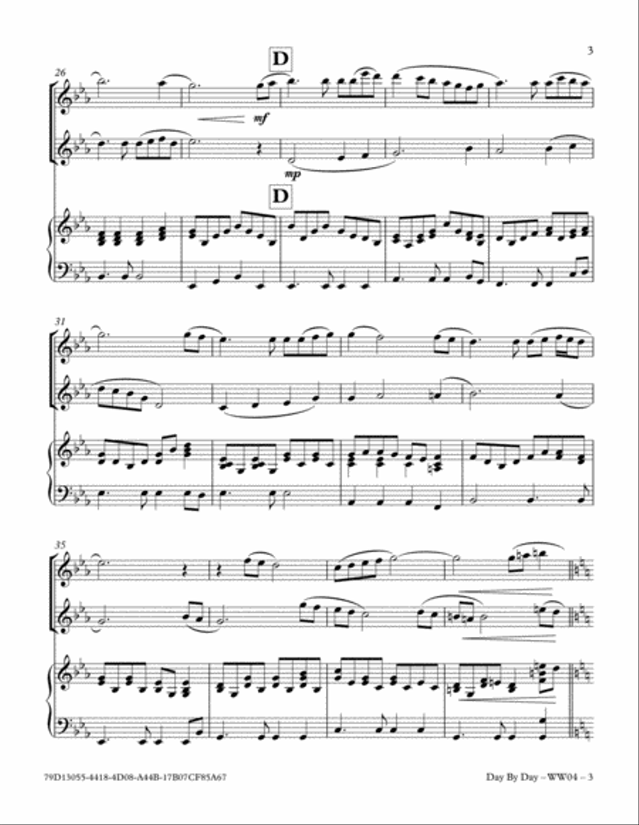 Day By Day Flute Duet scores gallery preview page 3