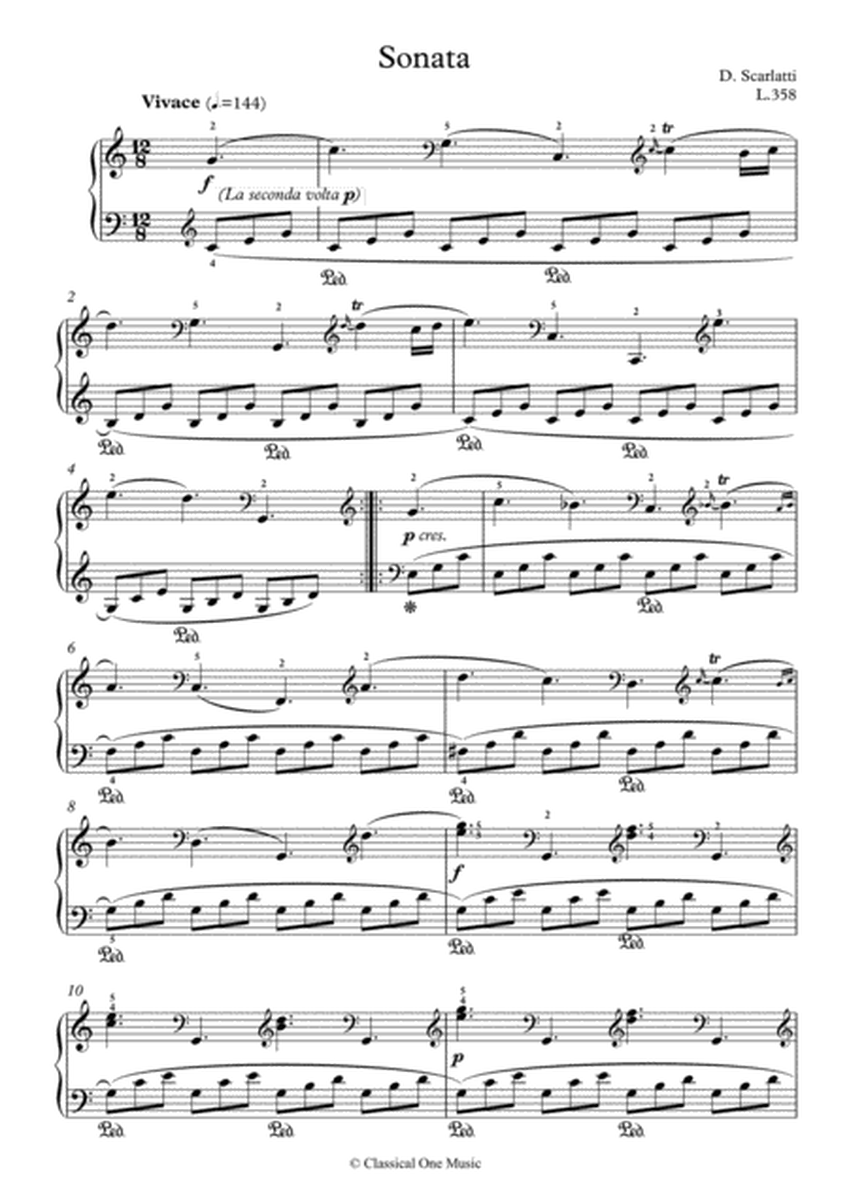 Scarlatti-Sonata in C-Major L.358 K.95(piano) image number null