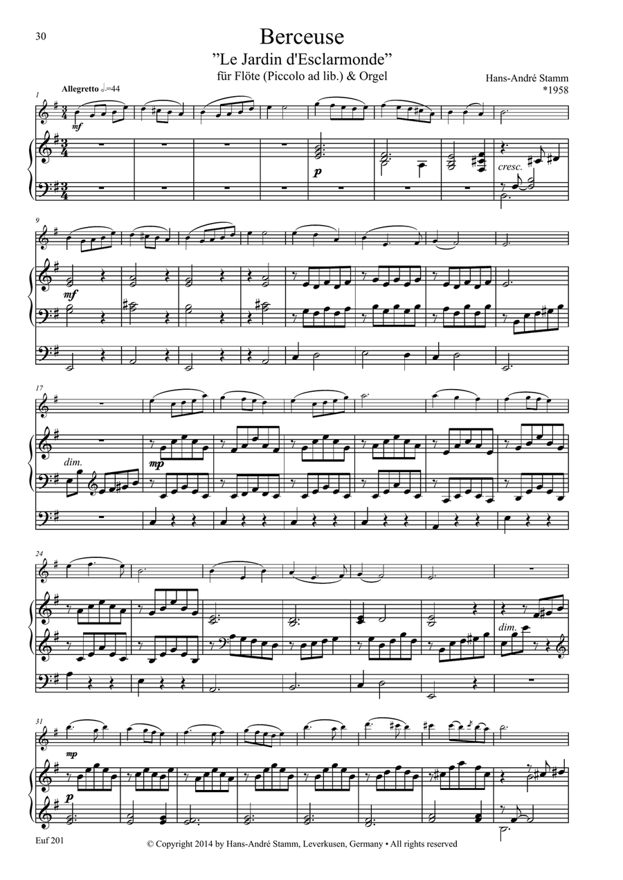 Ten pieces for flute & organ Woodwind Duet scores gallery preview page 5