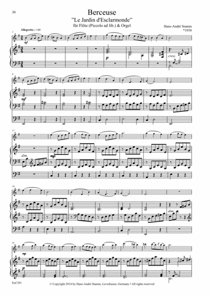 Ten pieces for flute & organ