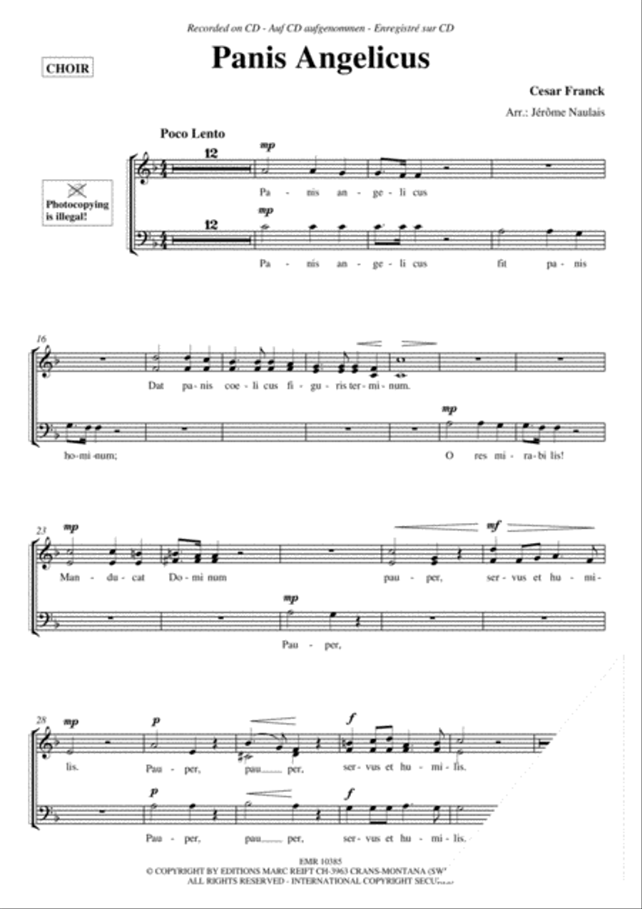 Panis Angelicus Panis Angelicus 4-Part scores gallery preview page 4