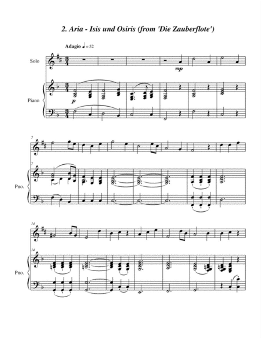 Seven Mozart Art Songs Alto Saxophone scores gallery preview page 5