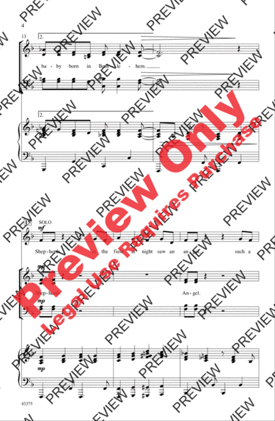 Can You Hear the Angels? 4-Part scores gallery preview page 4