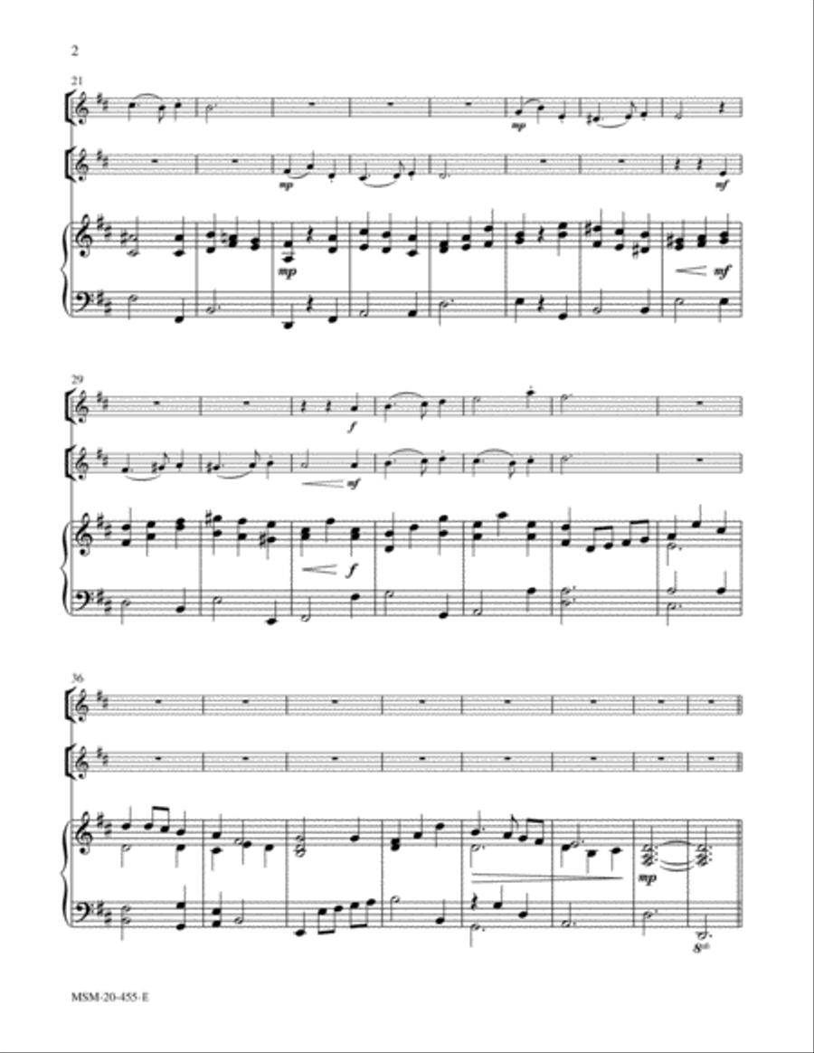 Awake, My Heart, with Gladness Piano Accompaniment scores gallery preview page 2
