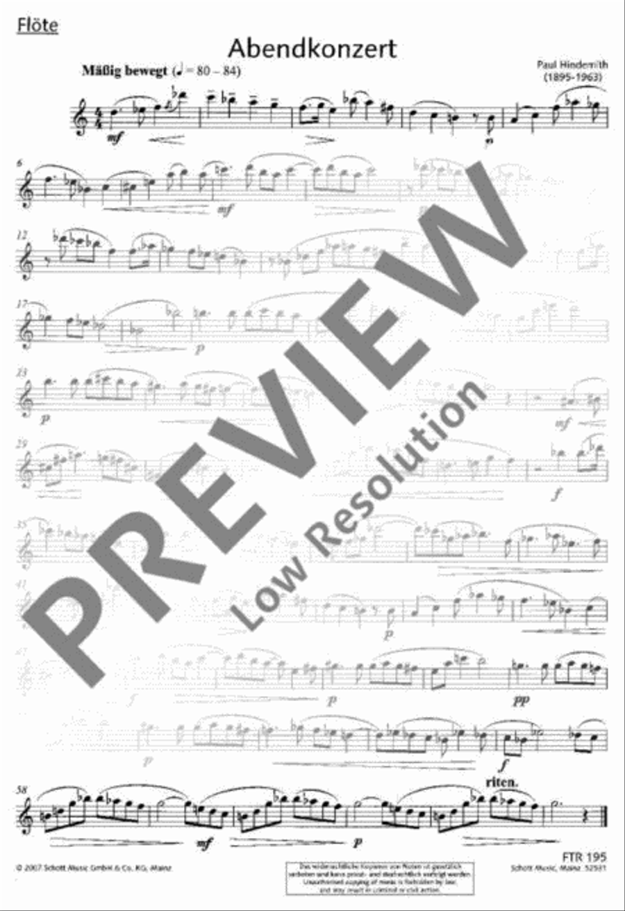 Evening Concert Evening Concert Flute Solo scores gallery preview page 12