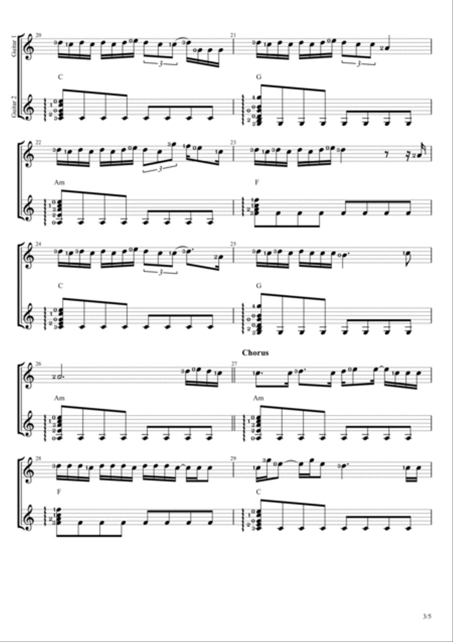 Colors Guitar Solo scores gallery preview page 3