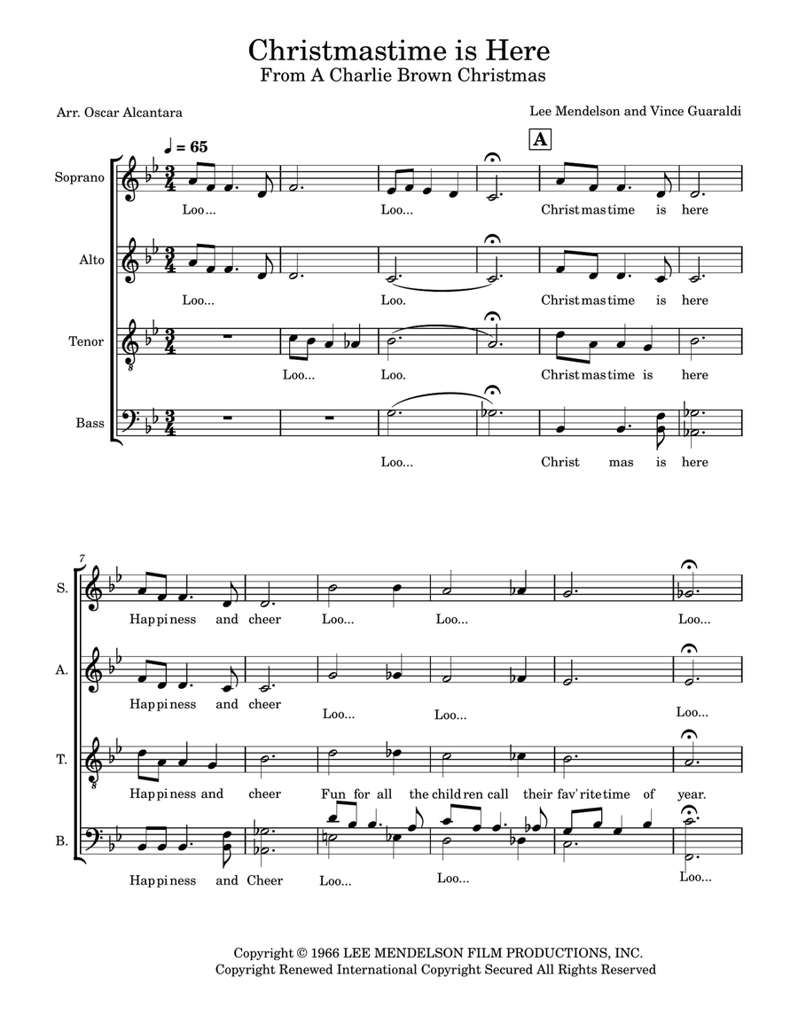 Christmas Time Is Here Divisi scores gallery preview page 1