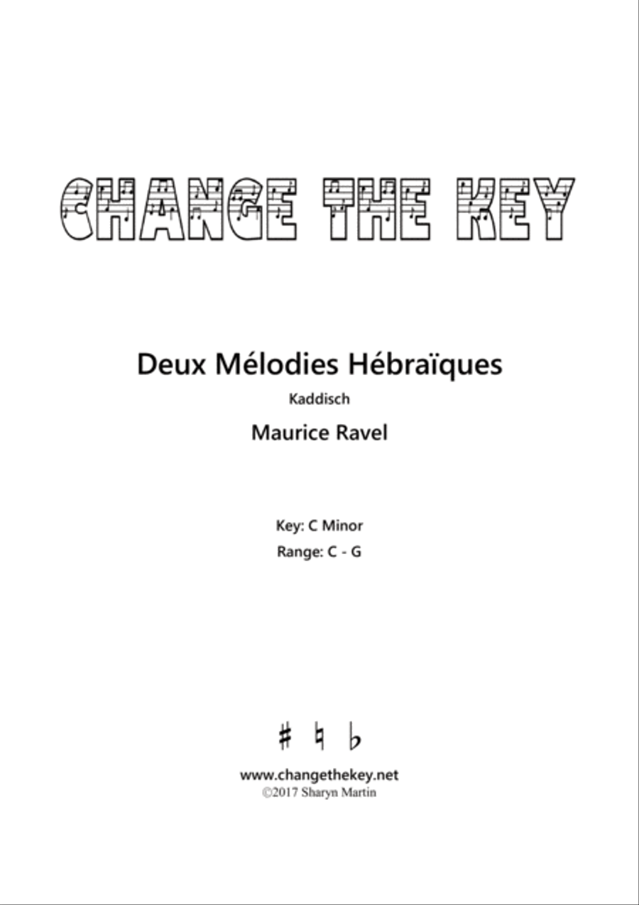 Deux Melodies Hebraiques - Kaddisch - C Minor Voice Solo scores gallery preview page 1