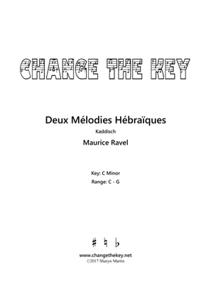 Book cover for Deux Melodies Hebraiques - Kaddisch - C Minor