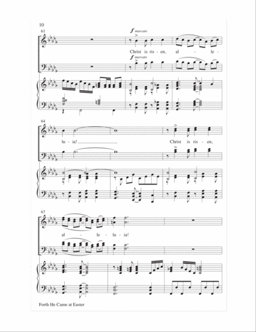 Forth He Came at Easter Choir scores gallery preview page 10