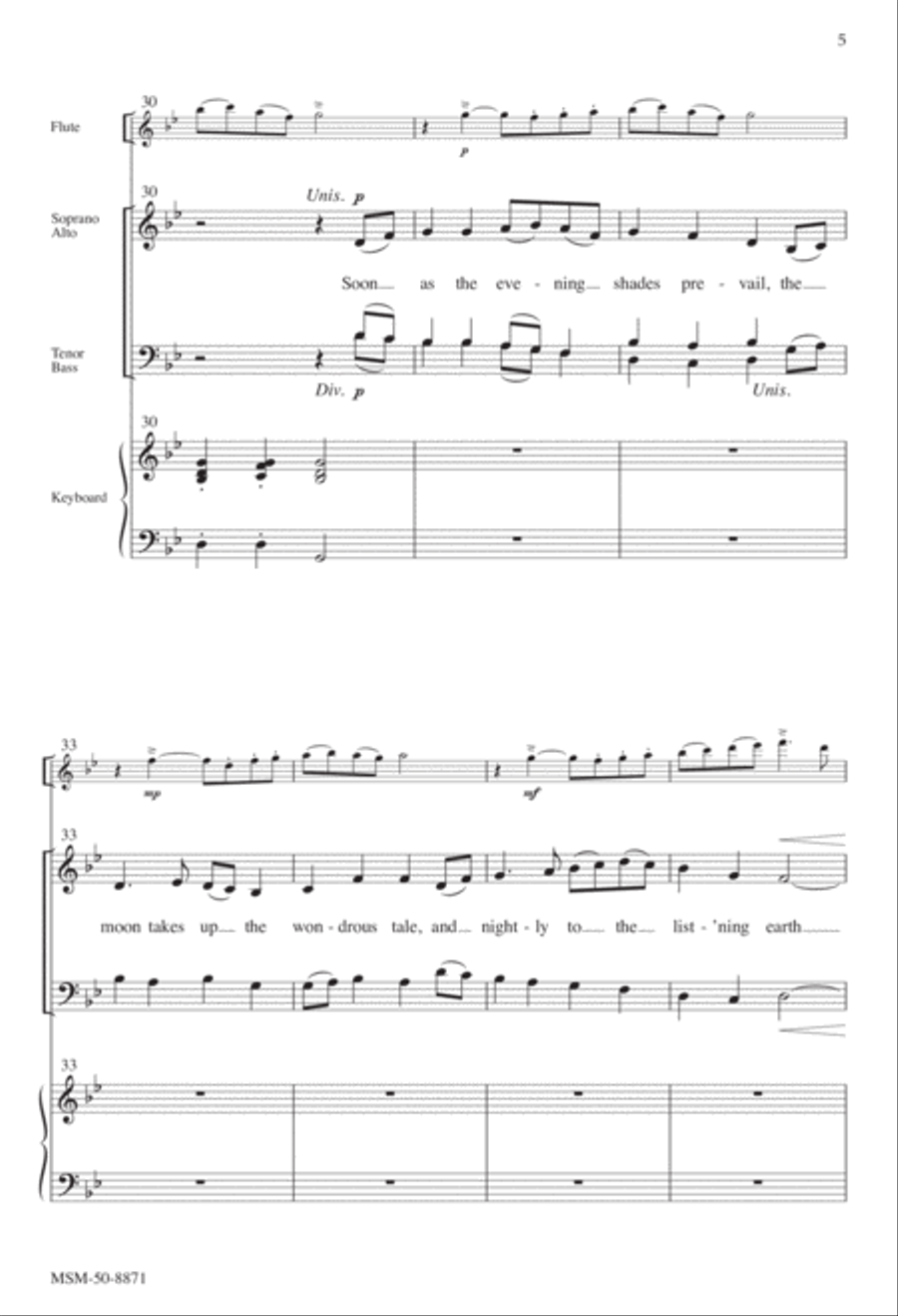The Spangled Heavens 4-Part scores gallery preview page 5