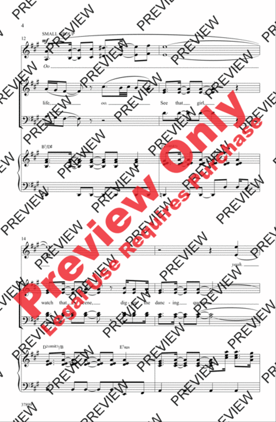 Dancing Queen 4-Part scores gallery preview page 4