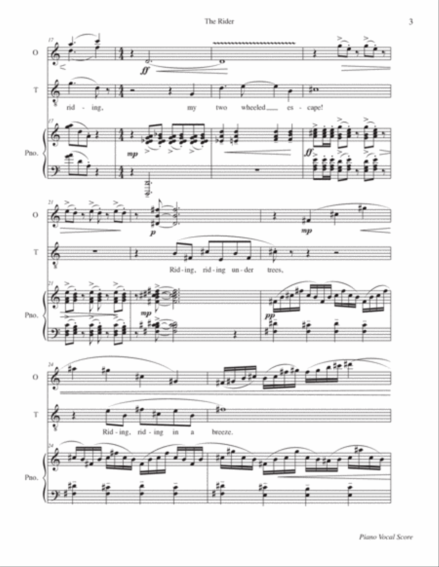 Two Musical Vignettes: The Rider & The Wassail Song Piano, Vocal, Guitar scores gallery preview page 5