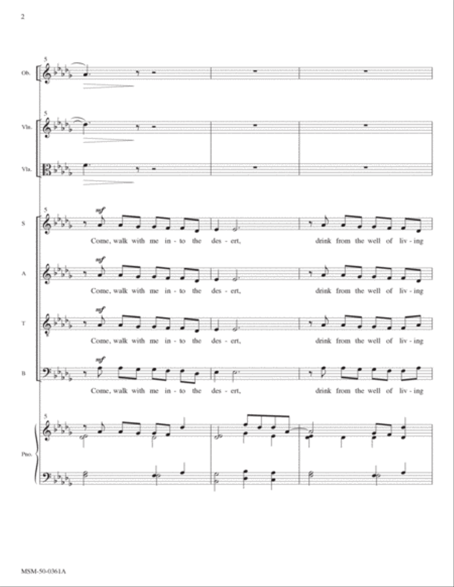 Come, Walk with Me Choir scores gallery preview page 4