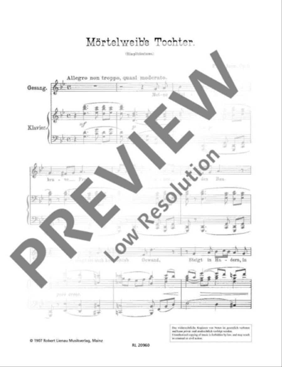 Mörtelweibs Tochter Medium Voice scores gallery preview page 3