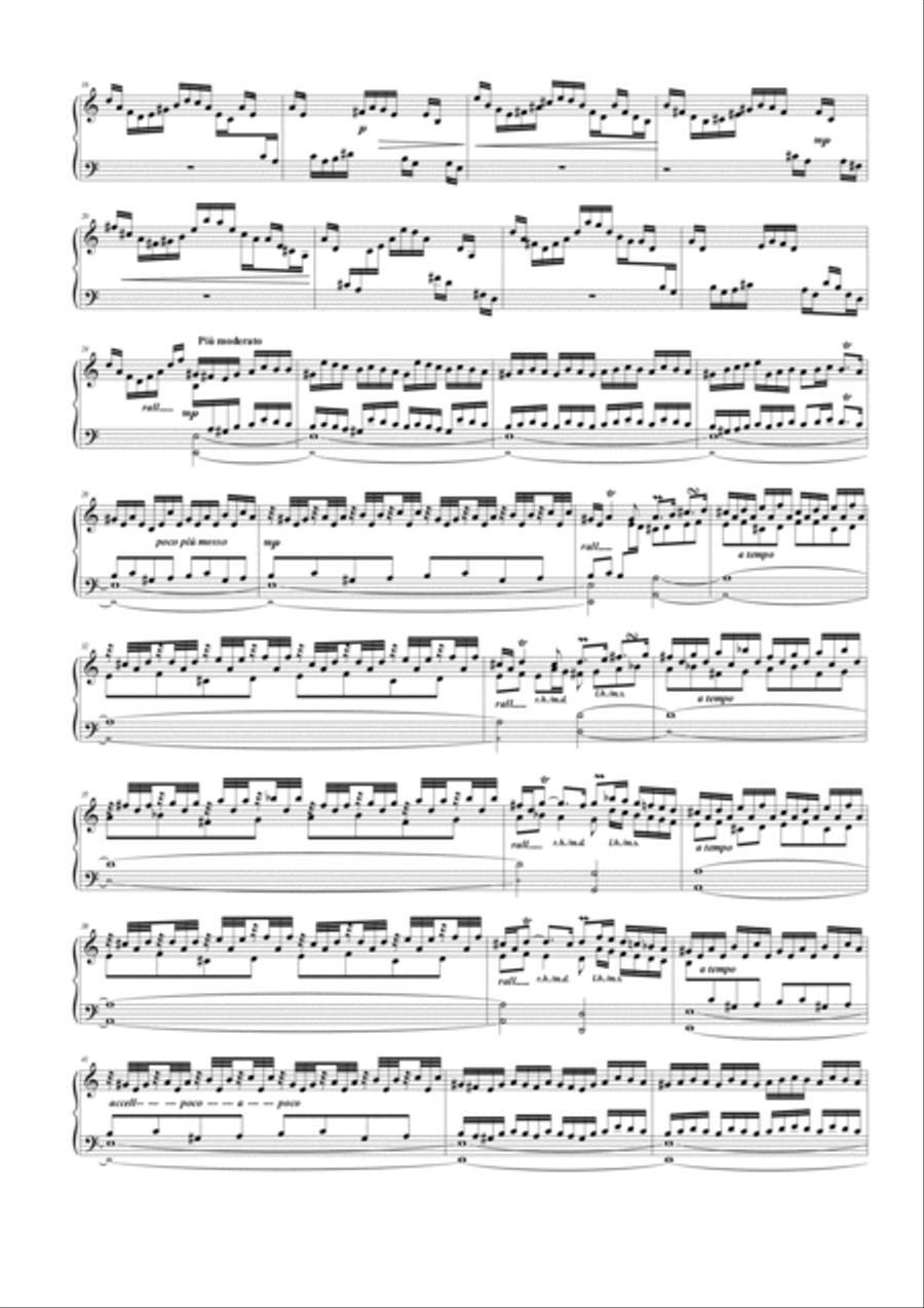 Fantasia and Fugue in A minor BWV561 Piano Solo scores gallery preview page 2