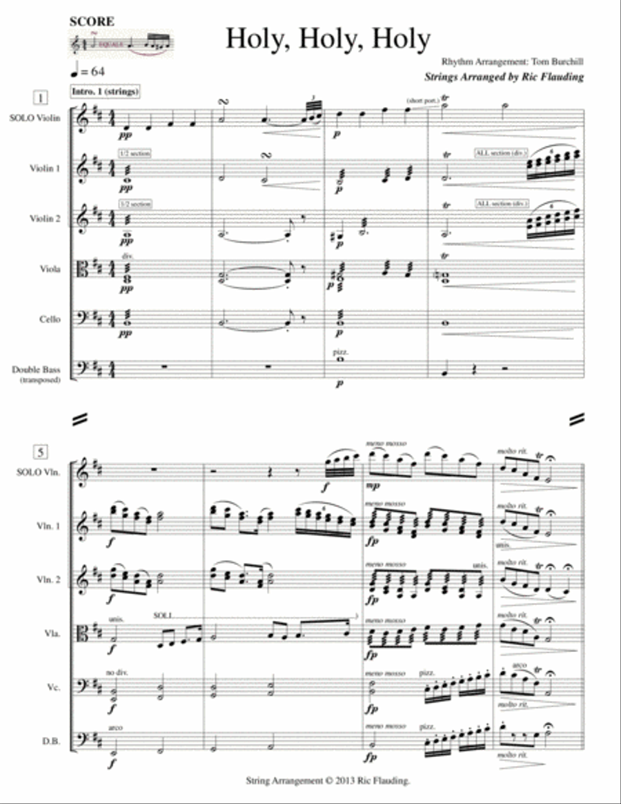 Holy, Holy, Holy (Strings-Soloist-Rhythm Sec.) Small Ensemble scores gallery preview page 2