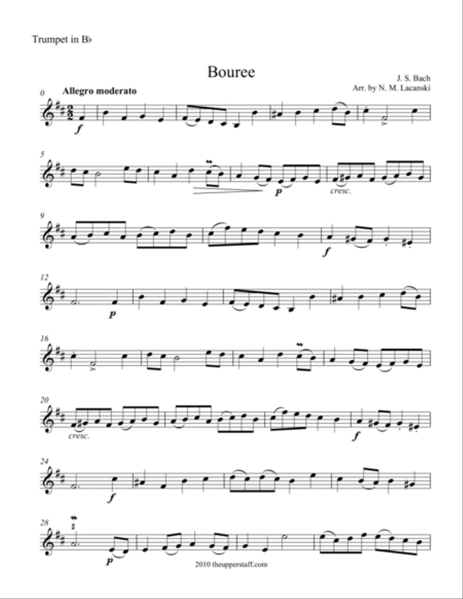 Bouree Brass Duet scores gallery preview page 3