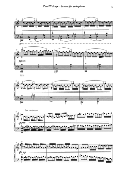 Paul Wehage: Sonata for piano