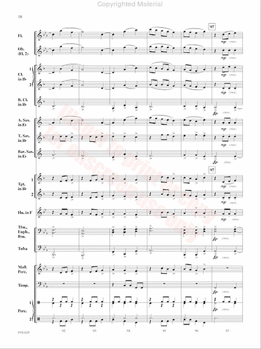Adversary Adversary Concert Band scores gallery preview page 19