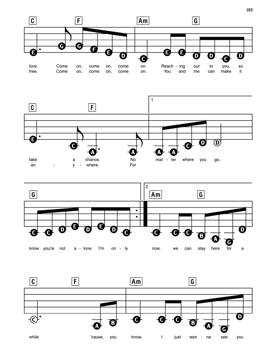 One Call Away Electronic Keyboard scores gallery preview page 2