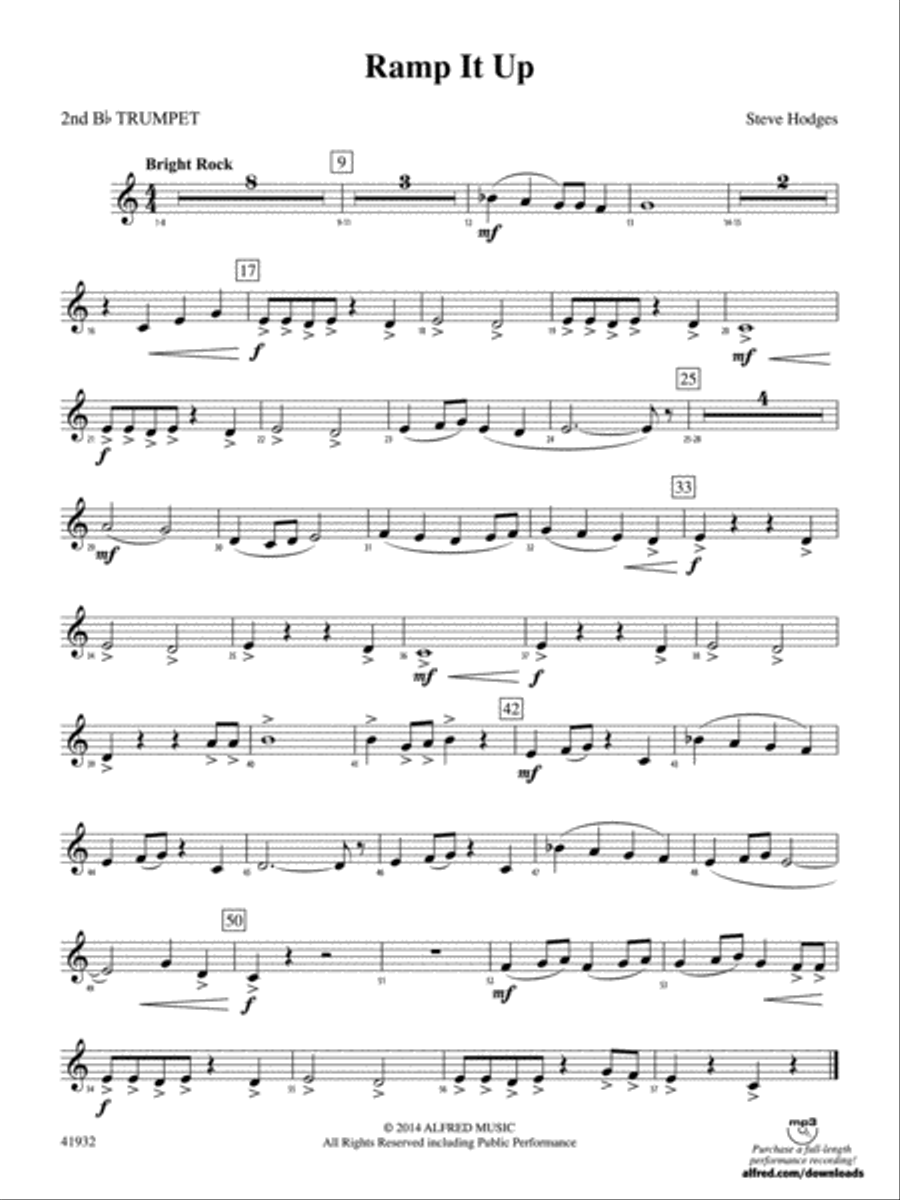 Ramp It Up: 2nd B-flat Trumpet Concert Band scores gallery preview page 1