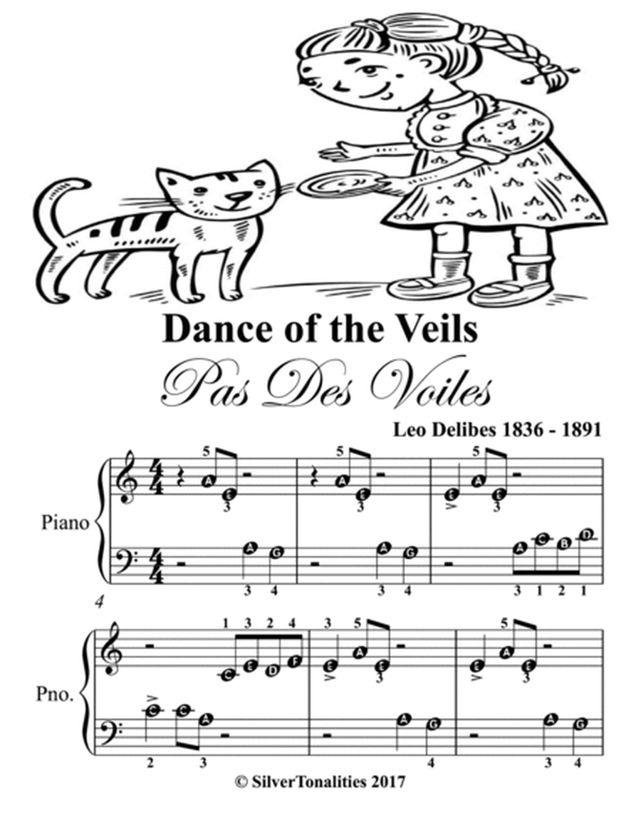 Dance of the Veils Pas Des Voiles Beginner Piano Sheet Music