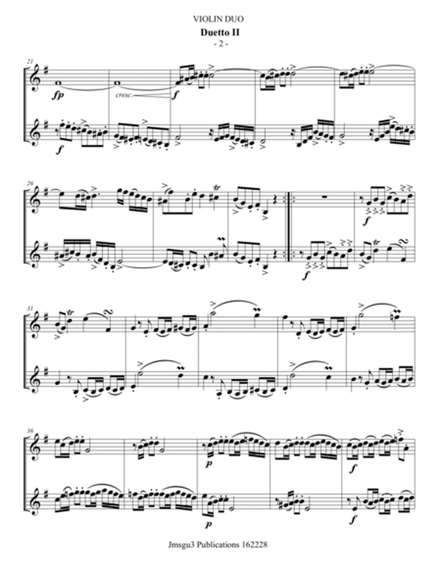 Quantz: Duetto Op. 2 No. 2 for Violin Duo image number null