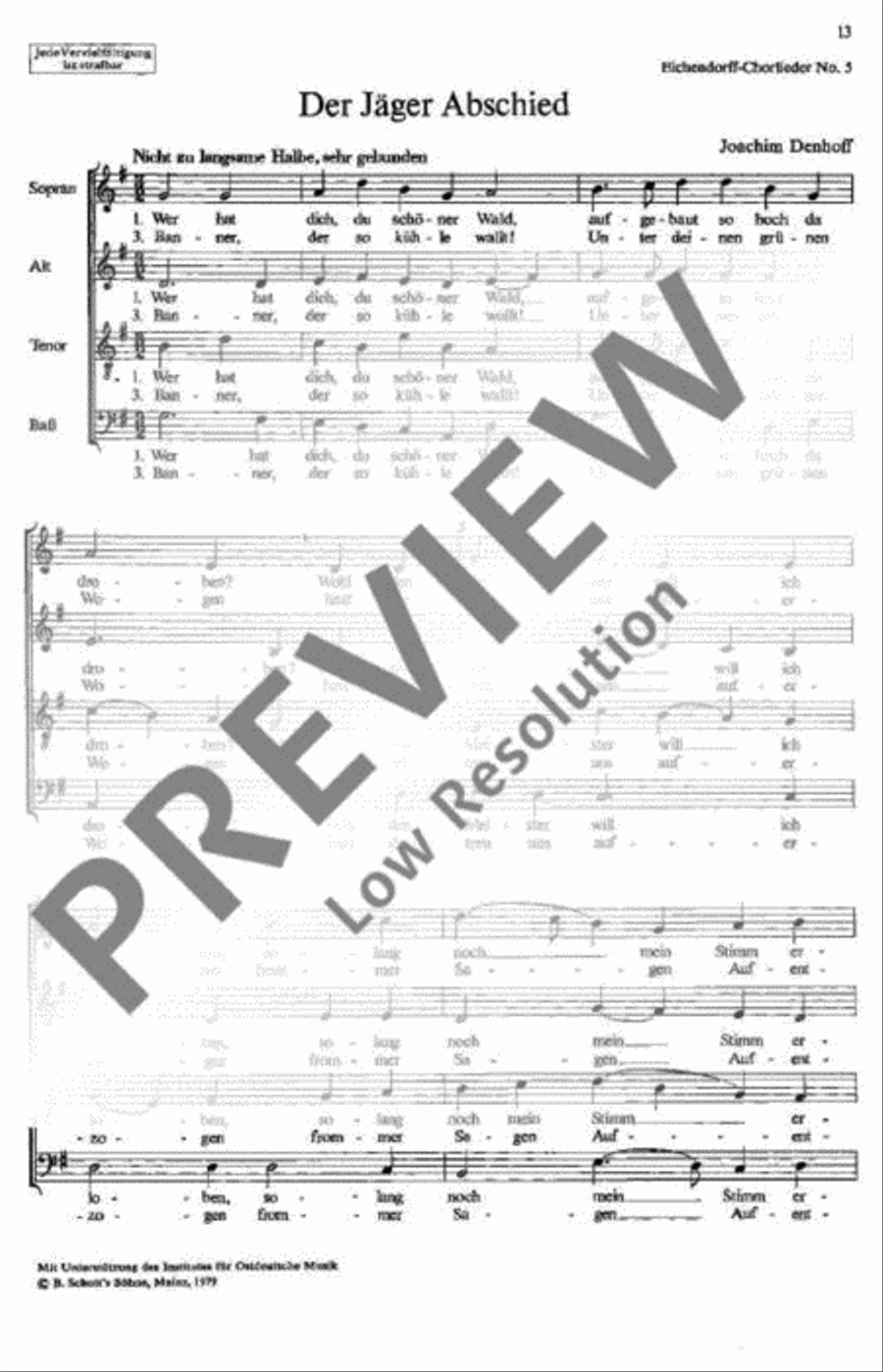 Eichendorff-Chorlieder 4-Part scores gallery preview page 13
