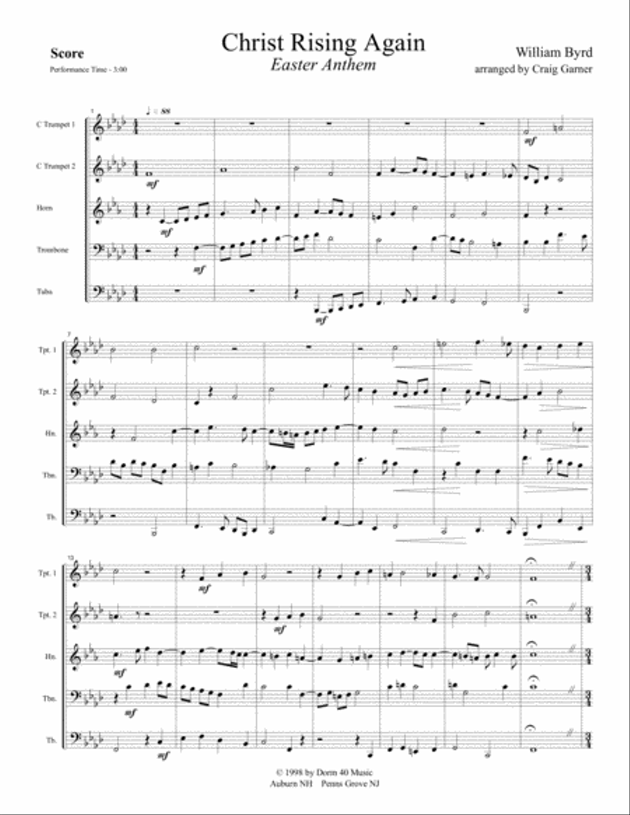 Christ Rising Again Christ Rising Again Brass Ensemble scores gallery preview page 3
