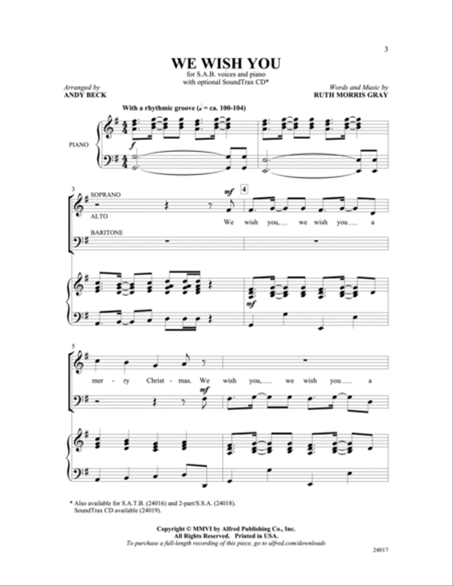We Wish You We Wish You 3-Part scores gallery preview page 2