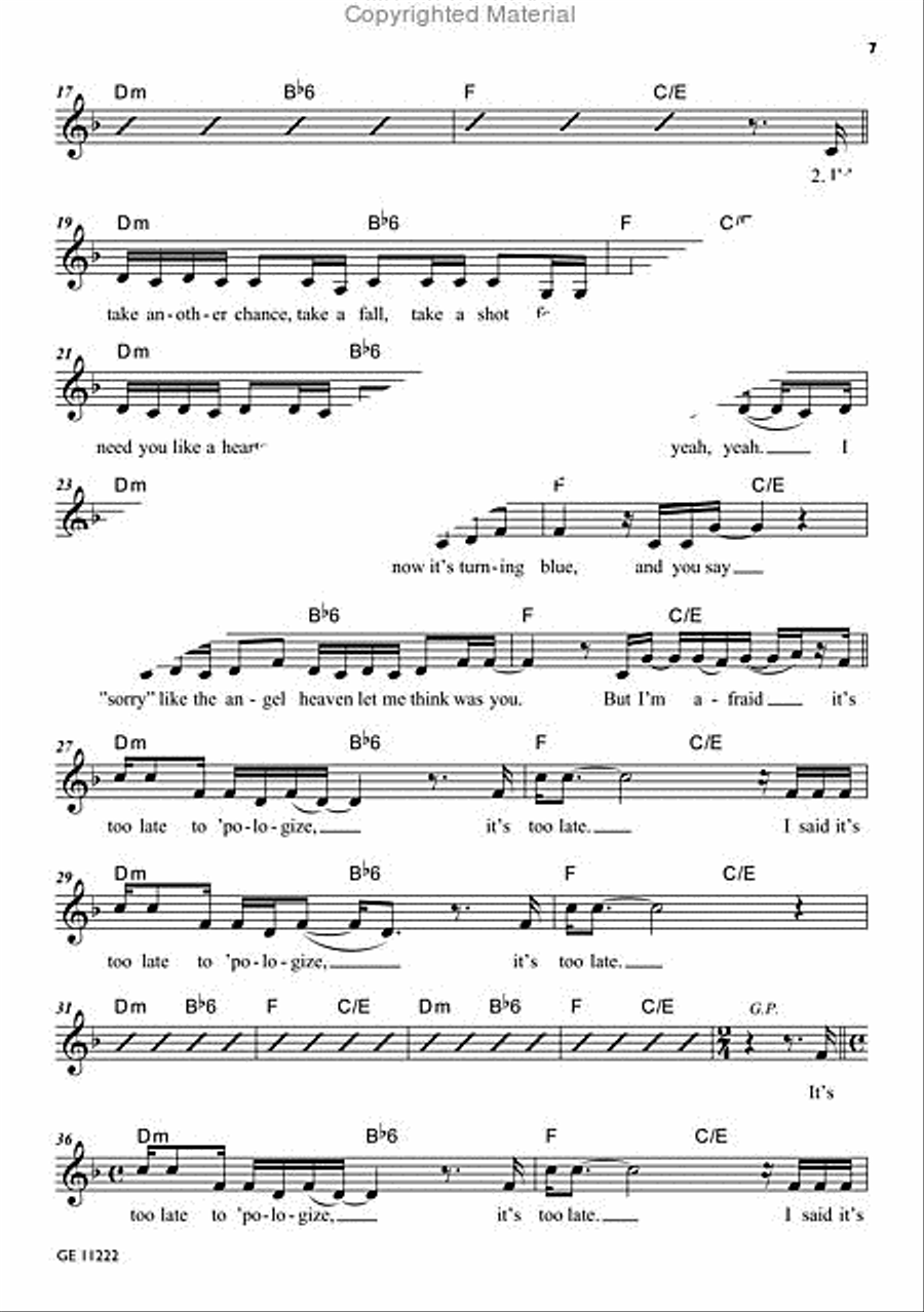 Pop 08 Piano, Vocal, Guitar scores gallery preview page 3