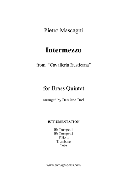 Intermezzo from Cavalleria Rusticana - Brass Quintet image number null