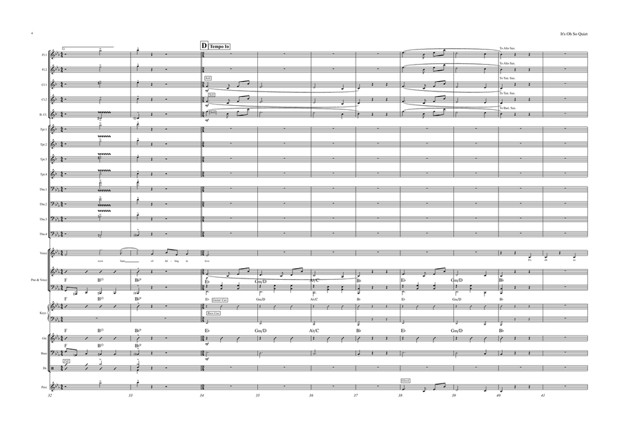 It's Oh So Quiet (und Jetzt Ist Es Still) Jazz Ensemble scores gallery preview page 4