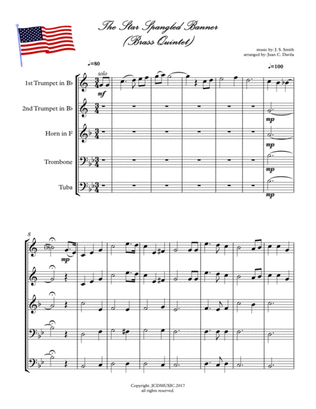 The Star Spangled Banner for Brass Quintet