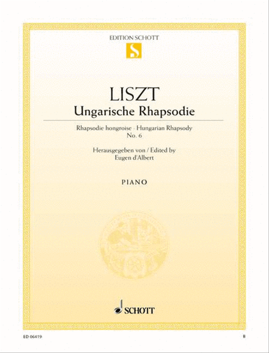 Hungarian Rhapsody No. 6 Piano Solo scores gallery preview page 1