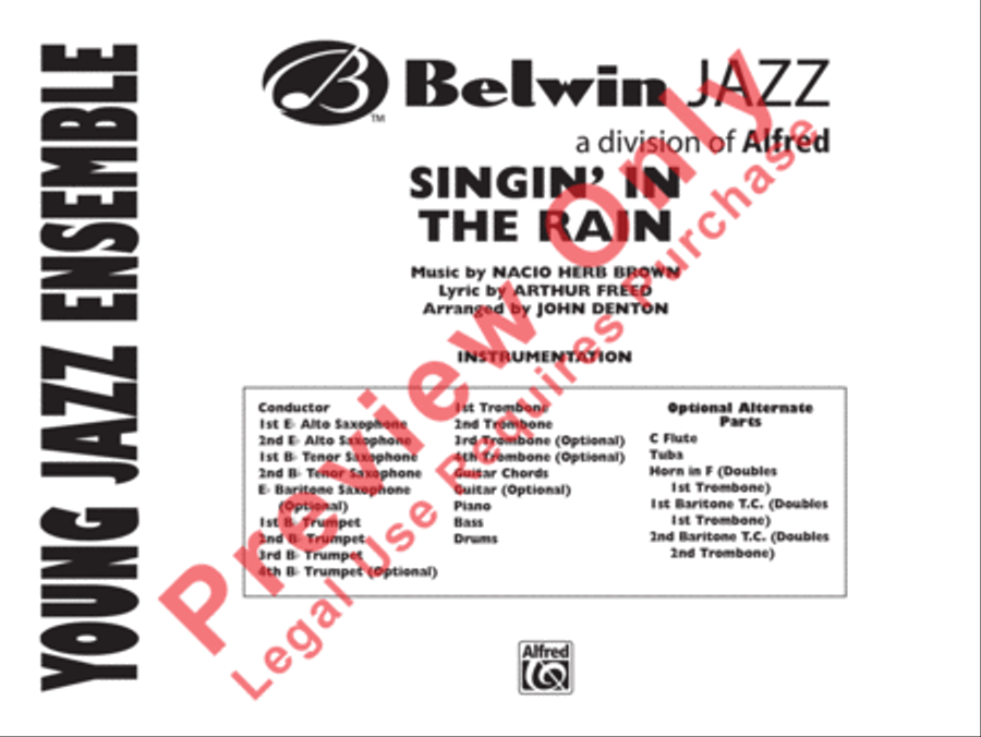 Singin' in the Rain Singin' in the Rain Jazz Ensemble scores gallery preview page 2