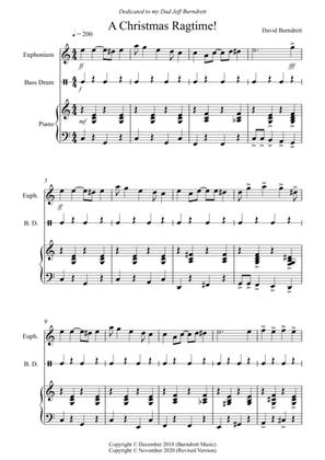 A Christmas Ragtime for Euphonium and Piano