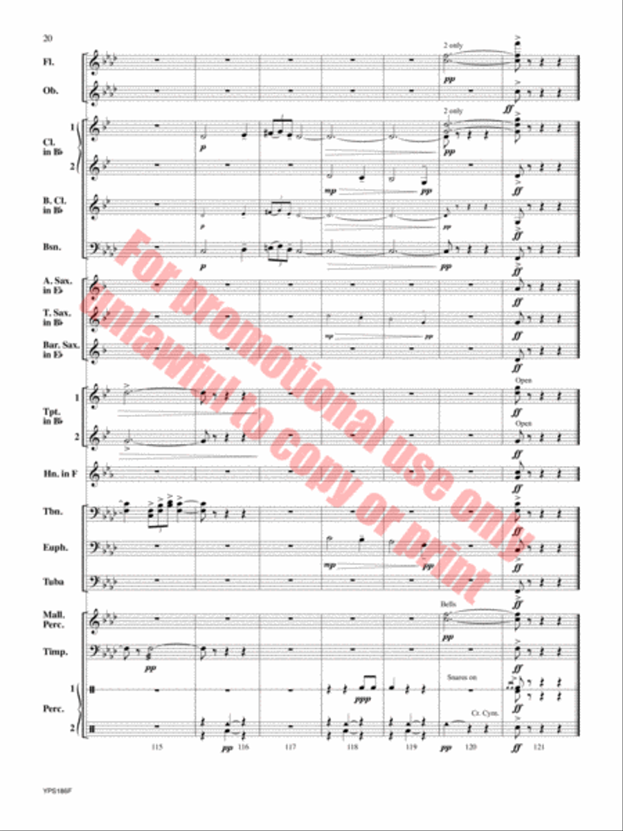 Renaissance Canzona Concert Band scores gallery preview page 21