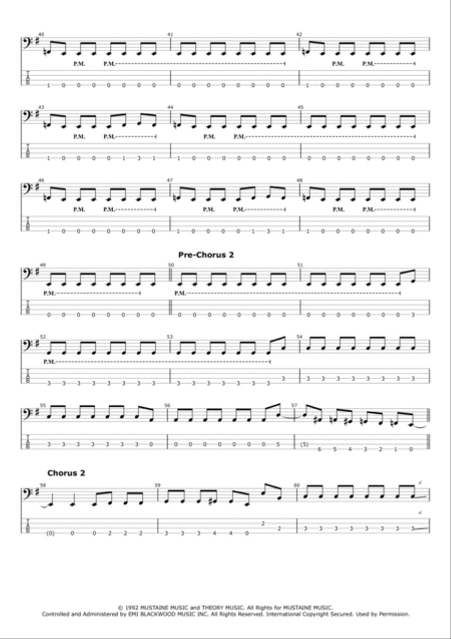 Symphony Of Destruction Bass Guitar scores gallery preview page 3