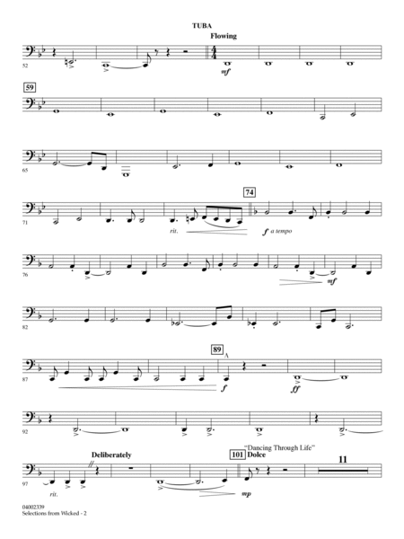 Selections from Wicked (arr. Jay Bocook) - Tuba