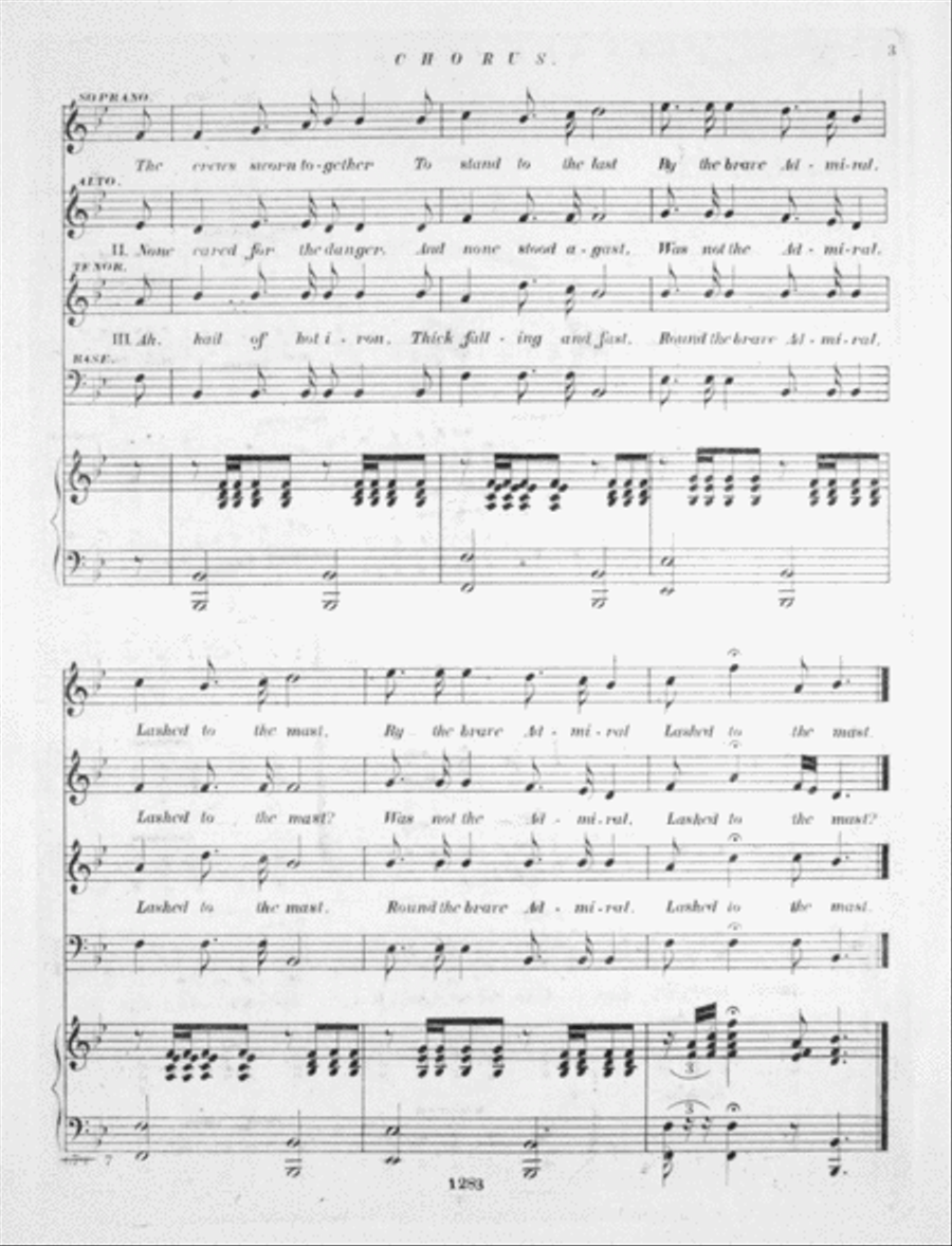 Lashed to me Mast! A Patriotic Song 4-Part scores gallery preview page 3