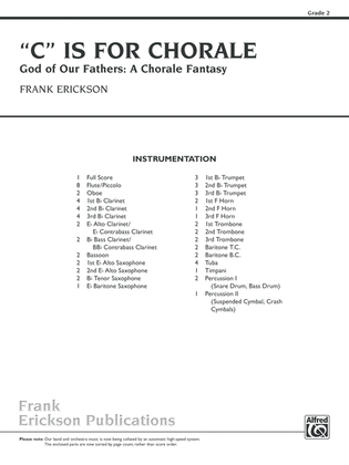 C Is for Chorale (God of Our Fathers: A Chorale Fantasy): Score